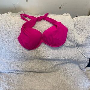 Vibrant Pink Halter Bikini Top